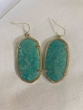 Kendra Scott Teal Dangle Drop Earrings